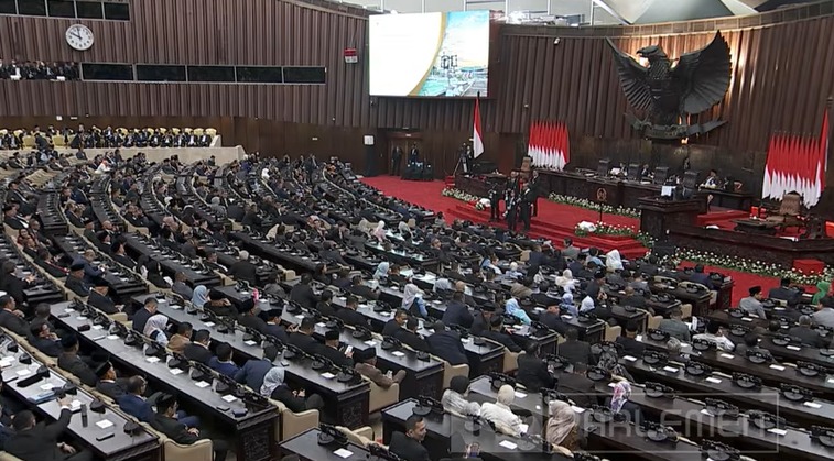 RAPAT PARIPURNA DPR RI KE-19 MASA PERSIDANGAN V TAHUN SIDANG 2025-2026 (Sumber Foto, TVR Parlemen)